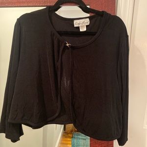 Chic vintage front clasp cardigan. Nylon/spandex material